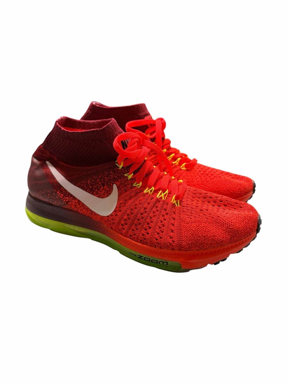 Nike Zoom All Out Flyknit Bright Crimson Red Running Shoes Women’s Size 7
